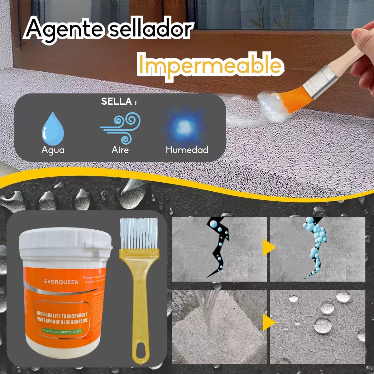 2 Adhesivo Impermeable 300gr + 2 Brocha Kit GlueMaster™ OFERTA ESPECIAL NAVIDAD 🎅🎄