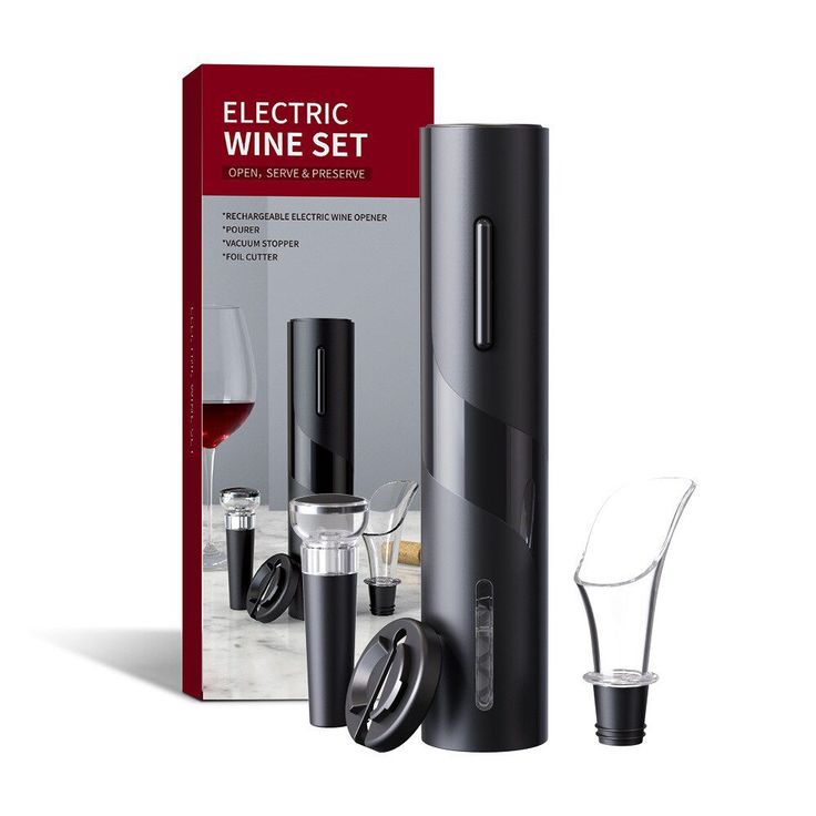 Sacacorcho ELECTRICO VinEase™  KIT X4 OFERTA ESPECIAL NAVIDAD 🎁